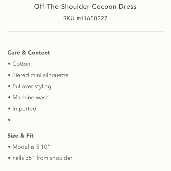 Anthropologie Off-the-shoulder Cocoon Dress - Picture 9 of 9